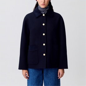 Corduroy-Detail Peacoat