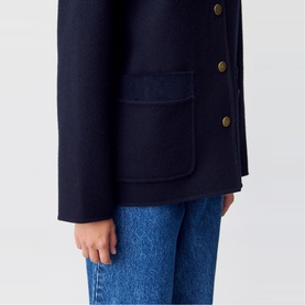 Corduroy-Detail Peacoat