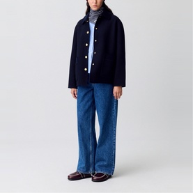 Corduroy-Detail Peacoat