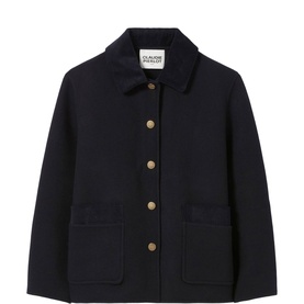 Corduroy-Detail Peacoat