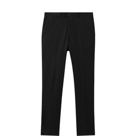 Reiss Eastbury Slim Leg Chinos in black, slim fit with side-slip pockets and jetted back pockets, stretch cotton fabric