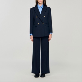 Pinstripe Double-Breasted Jacket