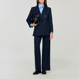 Pinstripe Double-Breasted Jacket
