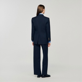 Pinstripe Double-Breasted Jacket