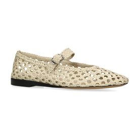 Mary Jane Woven Pointed Toe Flats