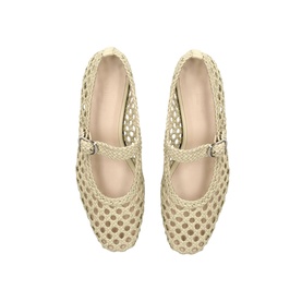 Mary Jane Woven Pointed Toe Flats