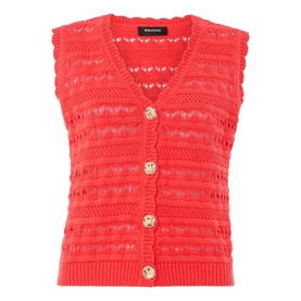 Pointelle Knit Vest