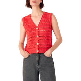 Pointelle Knit Vest