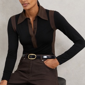 Denise Colour-Blocked Polo Shirt