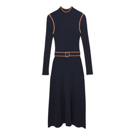 Ella Colour-Blocked Rib-Knit Dress