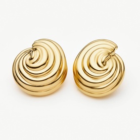 Spiral Dome Oversized Stud Earrings