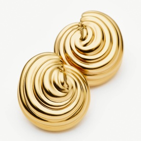 Spiral Dome Oversized Stud Earrings