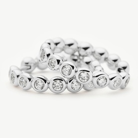 Tennis Medium Hoop Earrings