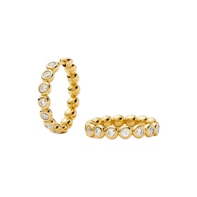 Tennis Medium Hoop Earrings