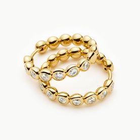 Tennis Medium Hoop Earrings