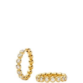 Tennis Medium Hoop Earrings