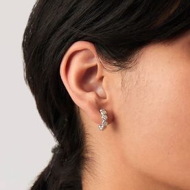 Tennis Small Hoop Earrings