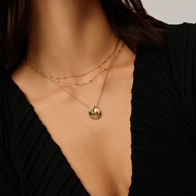 Spiral Mini Pendant Chain Necklace