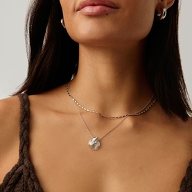 Spiral Mini Pendant Chain Necklace