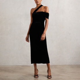 Dalia Ruched Asymmetric Dress