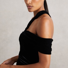 Dalia Ruched Asymmetric Dress