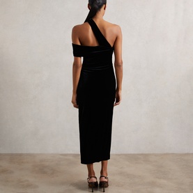 Dalia Ruched Asymmetric Dress