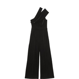 Daria Velvet One Shoulder Wide-Leg Jumpsuit