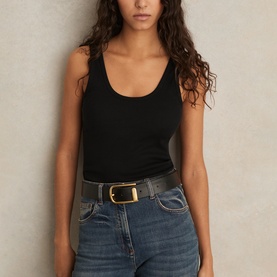 Violet Ribbed Vest Top