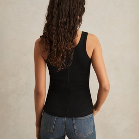 Violet Ribbed Vest Top