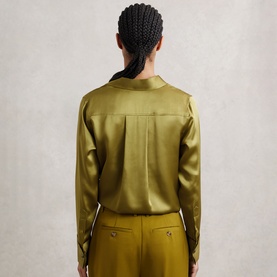 Ameira Double Cuff Regular Fit Silk Shirt