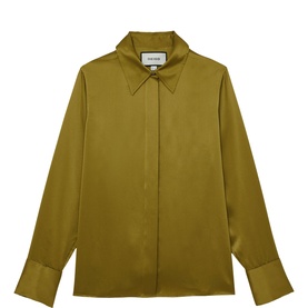 Ameira Double Cuff Regular Fit Silk Shirt