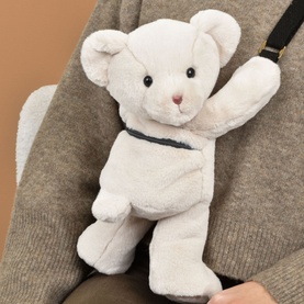 Doudou Plush Bear Bag White