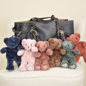 Doudou Plush Bear Bag Charm Brown