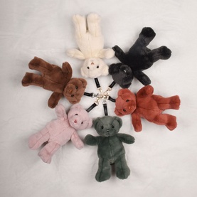 Doudou Plush Bear Bag Charm Brown