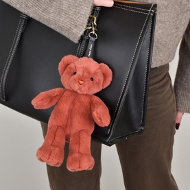Doudou Plush Bear Bag Charm Terracotta