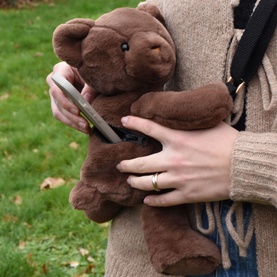 Doudou Plush Bear Bag Brown