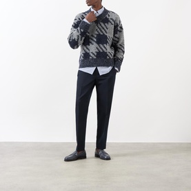 Houndstooth Knit Sweater