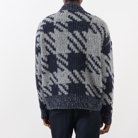 Houndstooth Knit Sweater