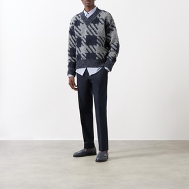 Houndstooth Knit Sweater