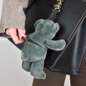 Doudou Plush Bear Bag Charm Green