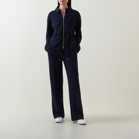 Flap Pocket Drawstring Jacket