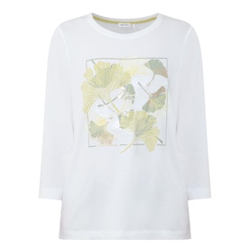 Flower Graphic Long-Sleeved T-Shirt