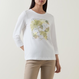 Flower Graphic Long-Sleeved T-Shirt