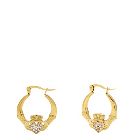 R&iacute;ona Claddagh Hoop Earrings