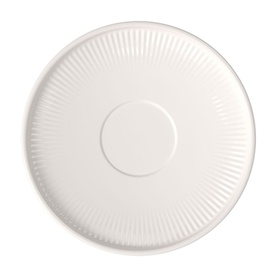 Villeroy & Boch Afina Coffee Cup Saucer 14cm in white premium porcelain with ring-shaped relief and raised rim coupe shape