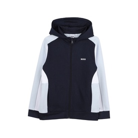 Logo Panel Zip Hoodie