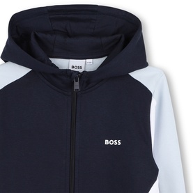 Logo Panel Zip Hoodie