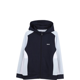 Logo Panel Zip Hoodie