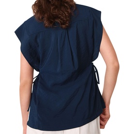 Side-Tie Button-Down Shirt