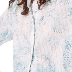 Textured Pineapple Print Shirt